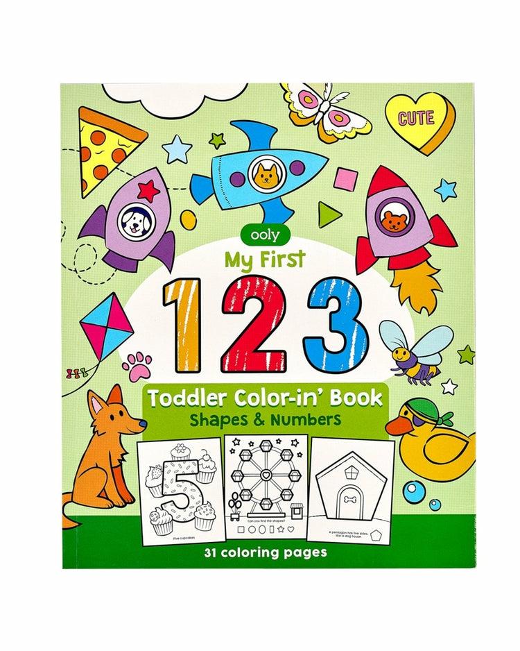 123: Shapes & Numbers Toddler Color-In’ Book  |  Arts + Crafts Arts + Crafts Arts + Crafts