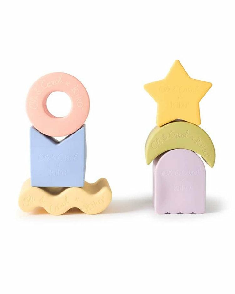 6 Geometric Figures Baby Stacking Toy Blocks  |  Bath Toys Bath Toys Bath Toys