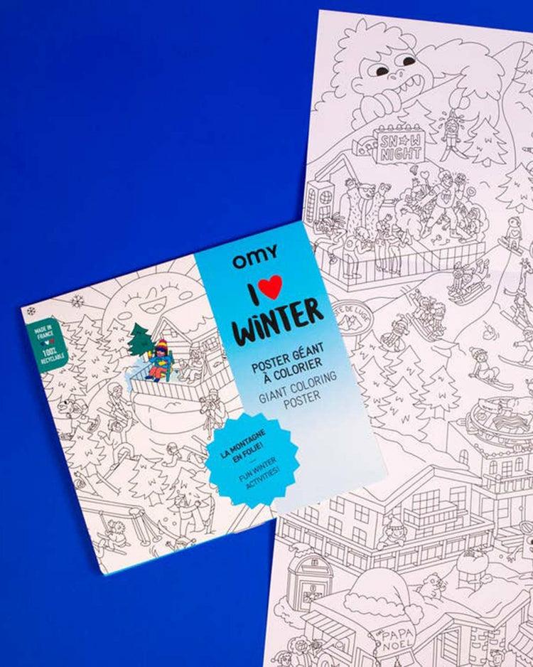 I Love Winter Giant Coloring Poster  |  Arts + Crafts Arts + Crafts Arts + Crafts