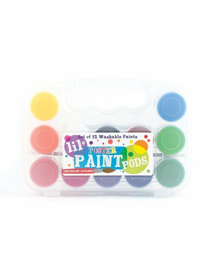 Lil’ Poster Paint Pods + Brush In Classic Colors  |  Arts + Crafts Arts + Crafts Arts + Crafts