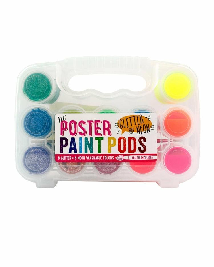 Lil’ Poster Paint Pods + Brush In Glitter + Neon  |  Arts + Crafts Arts + Crafts Arts + Crafts