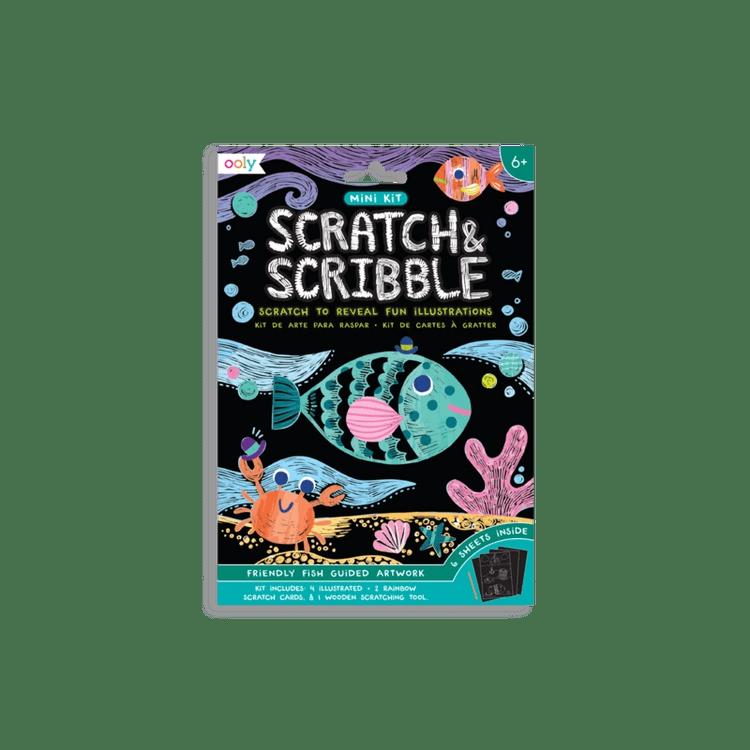 Mini Scratch & Scribble Art Kit: Friendly Fish – 7 Piece Set  |  Arts + Crafts Arts + Crafts Arts + Crafts