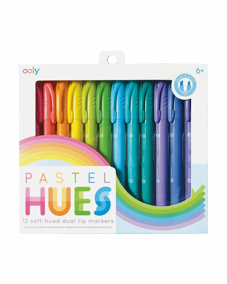 Pastel Hues Dual Tip Markers – Set Of 12  |  Arts + Crafts Arts + Crafts Arts + Crafts