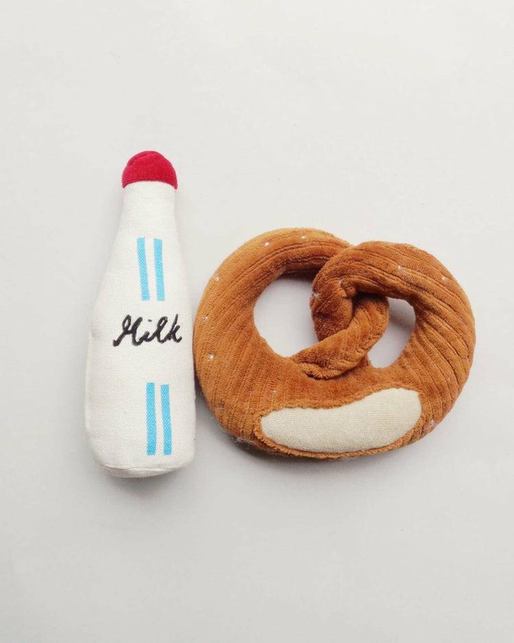 Pretzel + Milk Bottle Soft Toy  |  Kitchen Kitchen Kitchen