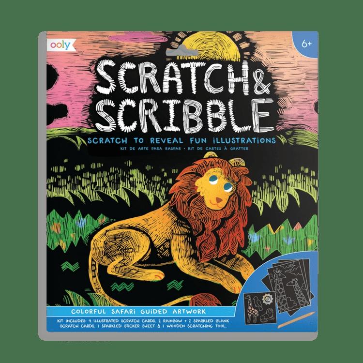 Scratch & Scribble – Colorful Safari – 10 Piece Set  |  Arts + Crafts Arts + Crafts Arts + Crafts