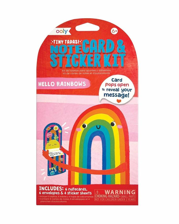 Tiny Tadas Notecard & Sticker Kit – Hello Rainbows  |  Arts + Crafts Arts + Crafts Arts + Crafts