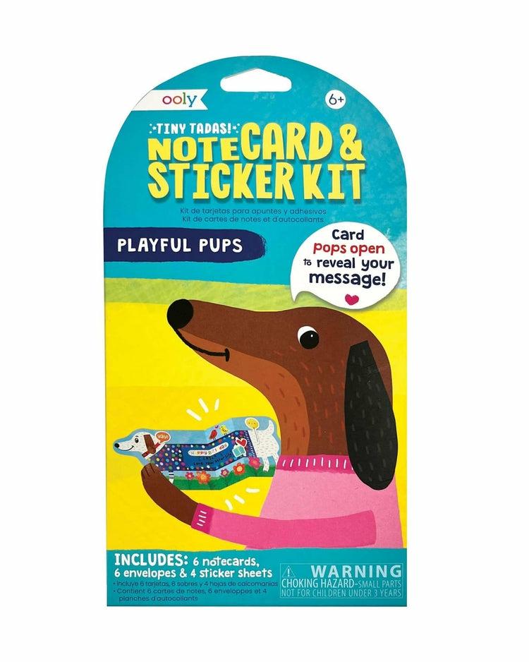 Tiny Tadas Notecard & Sticker Kit – Playful Pups  |  Arts + Crafts Arts + Crafts Arts + Crafts