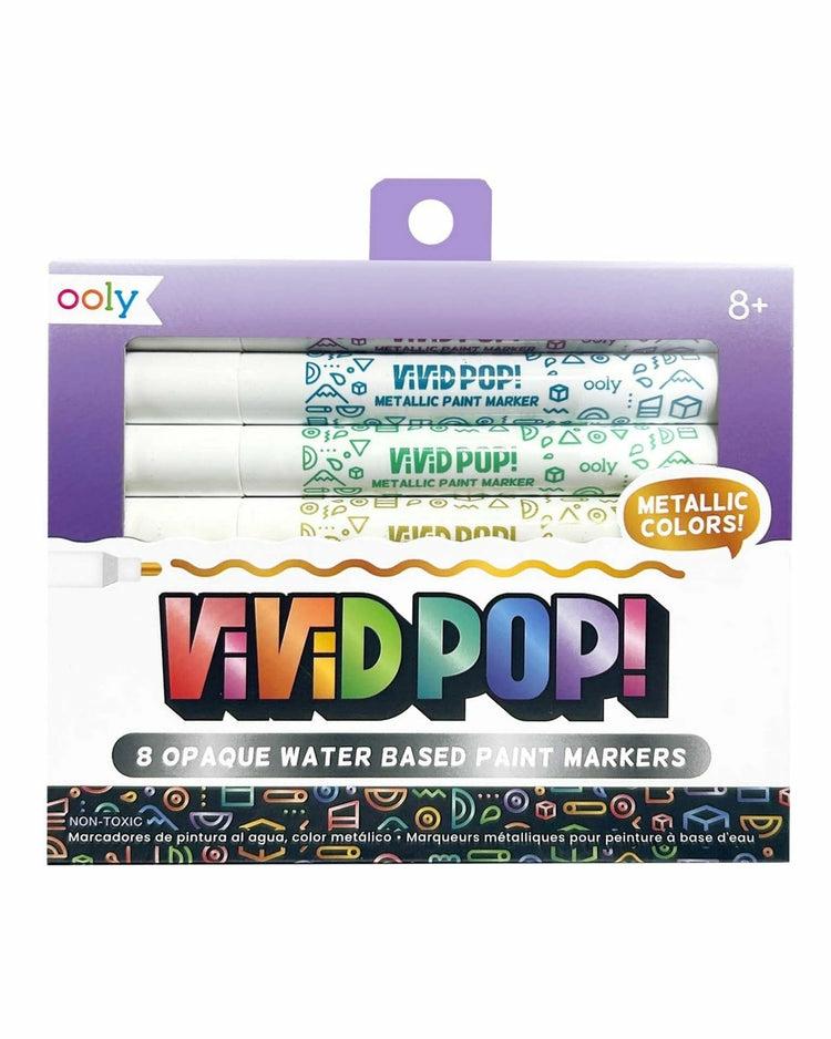 Vivid Pop! Water-Based Paint Markers Metallic Set Of 8  |  Arts + Crafts Arts + Crafts Arts + Crafts