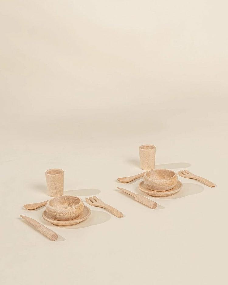 Wooden Dinnerware Playset  |  Kitchen Kitchen Kitchen